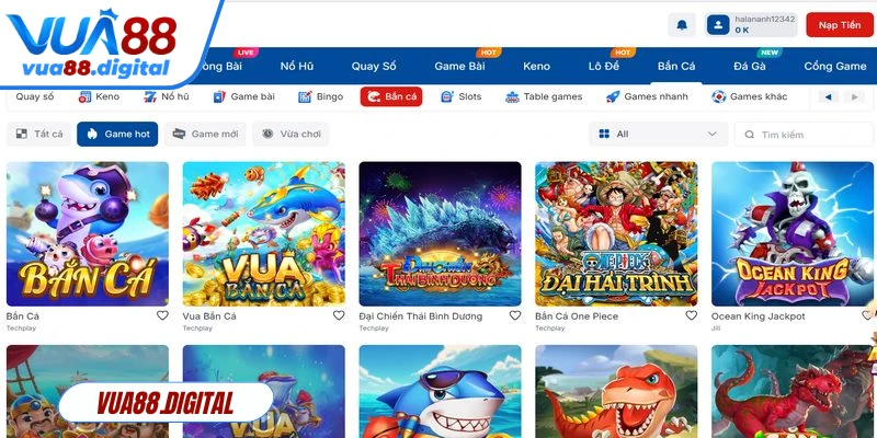 Bắn cá Vua88 là điểm đến lý tưởng cho những ai yêu thích game giải trí
